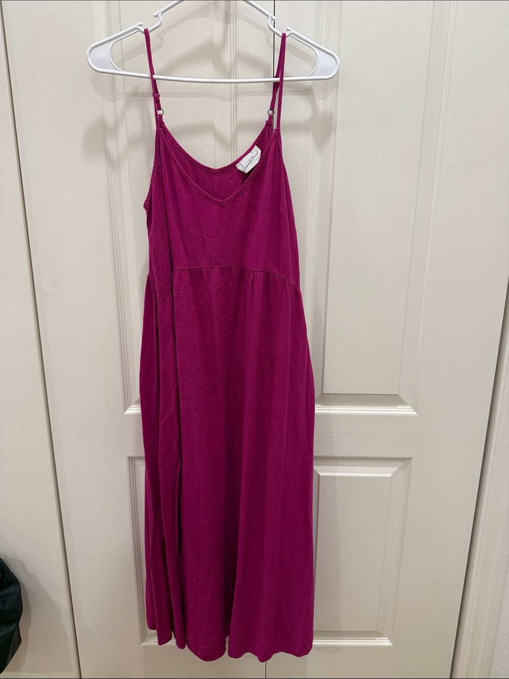 Women’s Fuchsia Maxi Dress - Adjustable Straps